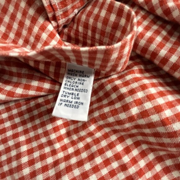 Ralph Lauren Mens Gingham Long Sleeve Shirt Large Red Custom Fit L Button-Up - Picture 4 of 7